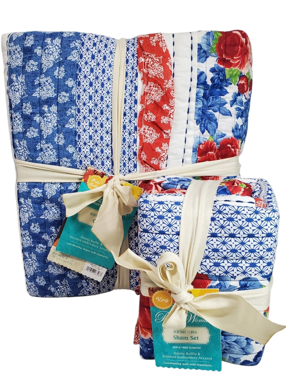 The Pioneer Woman Heritage Floral Queen Size Quilt Set of (2) Sham King